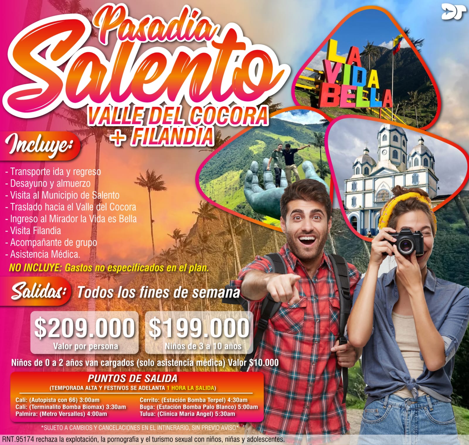 Pasadía Salento, Valle del Cocora + Filandia