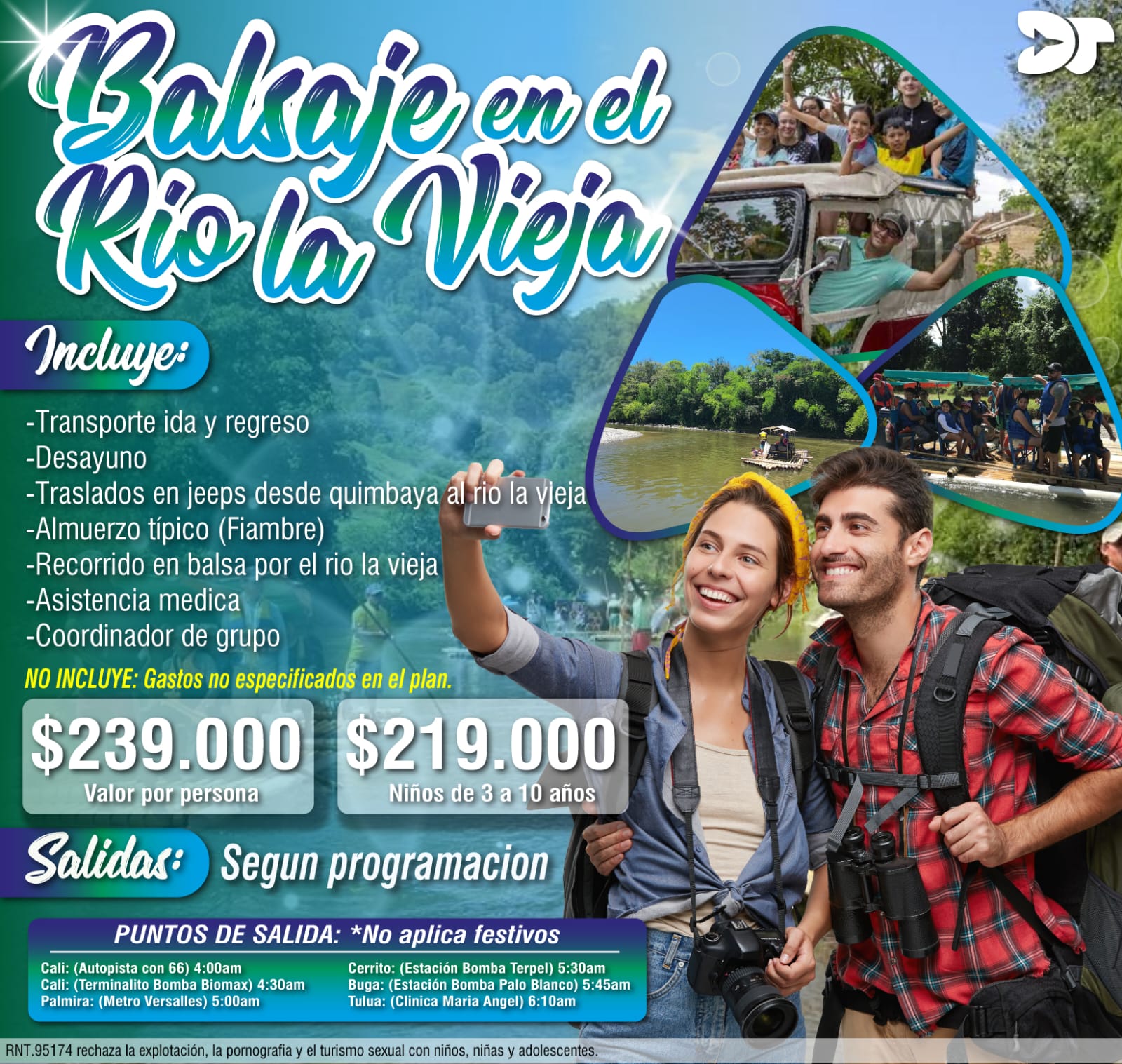 Balsaje en el Río la Vieja