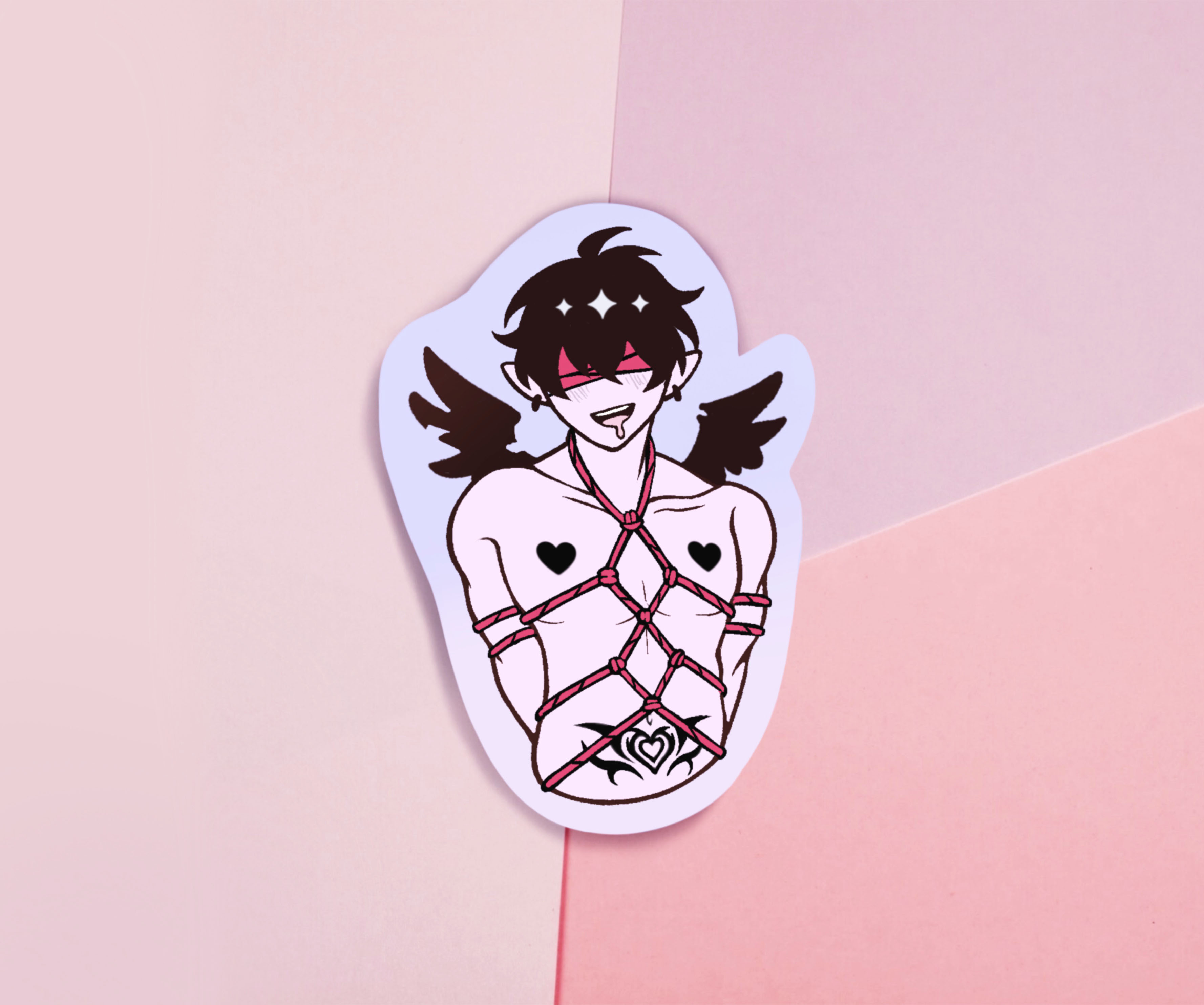 Demon Angel Shibari Stickers