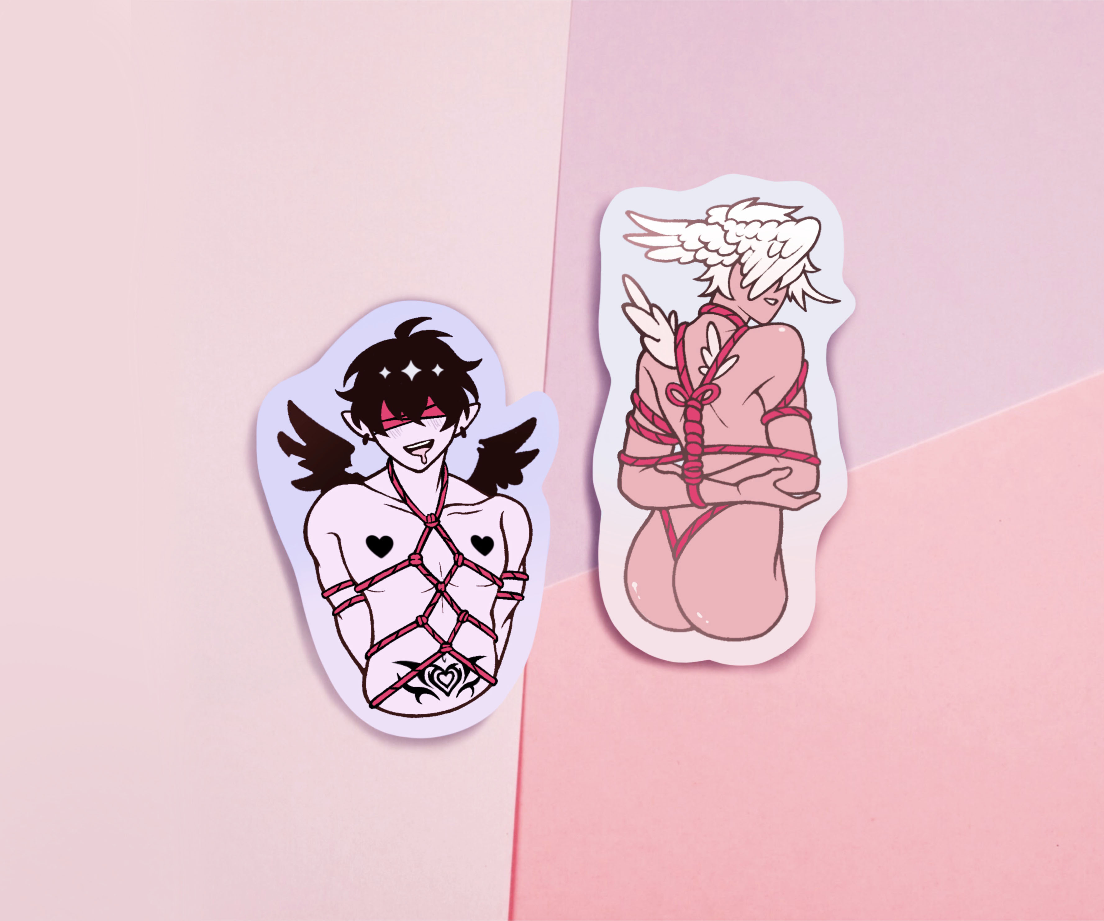 Demon Angel Shibari Stickers
