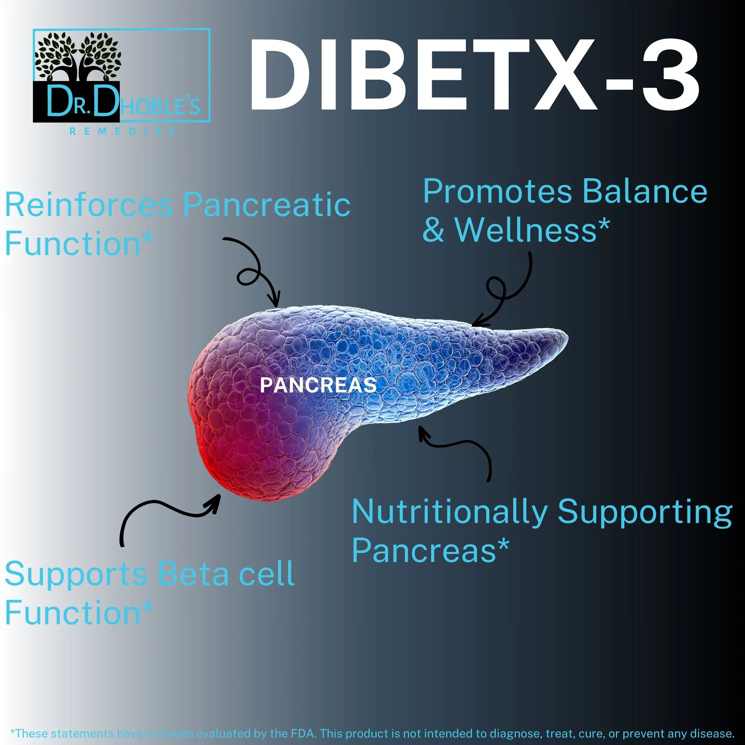 Dr. Dhoble's Remedies DibetX - 3  MD Formulated Blood Sugar Support Formula, Bitter Melon, Java Plum, Neem 90 Vegan Capsules