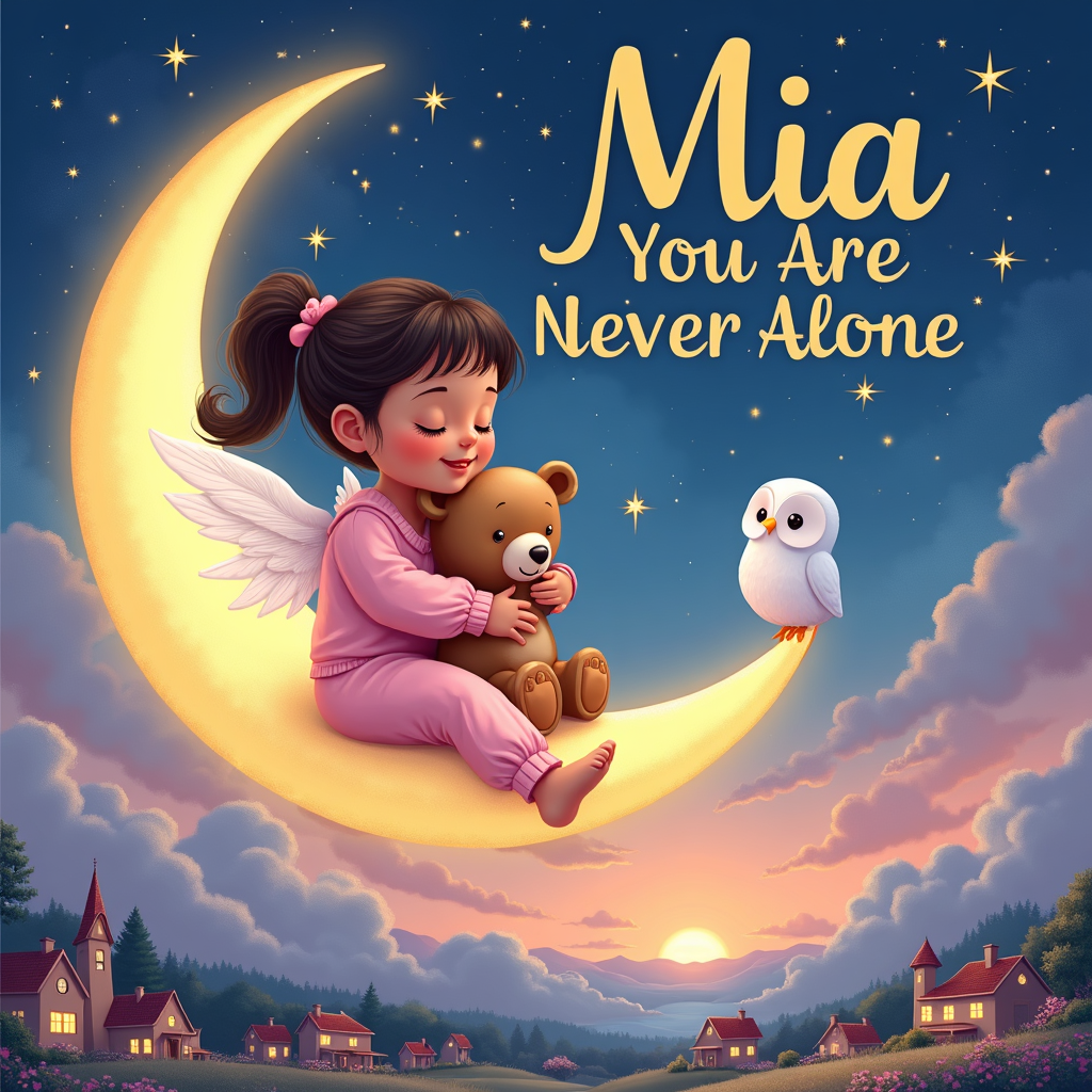 Personalized Moonlit Angel Digital Art