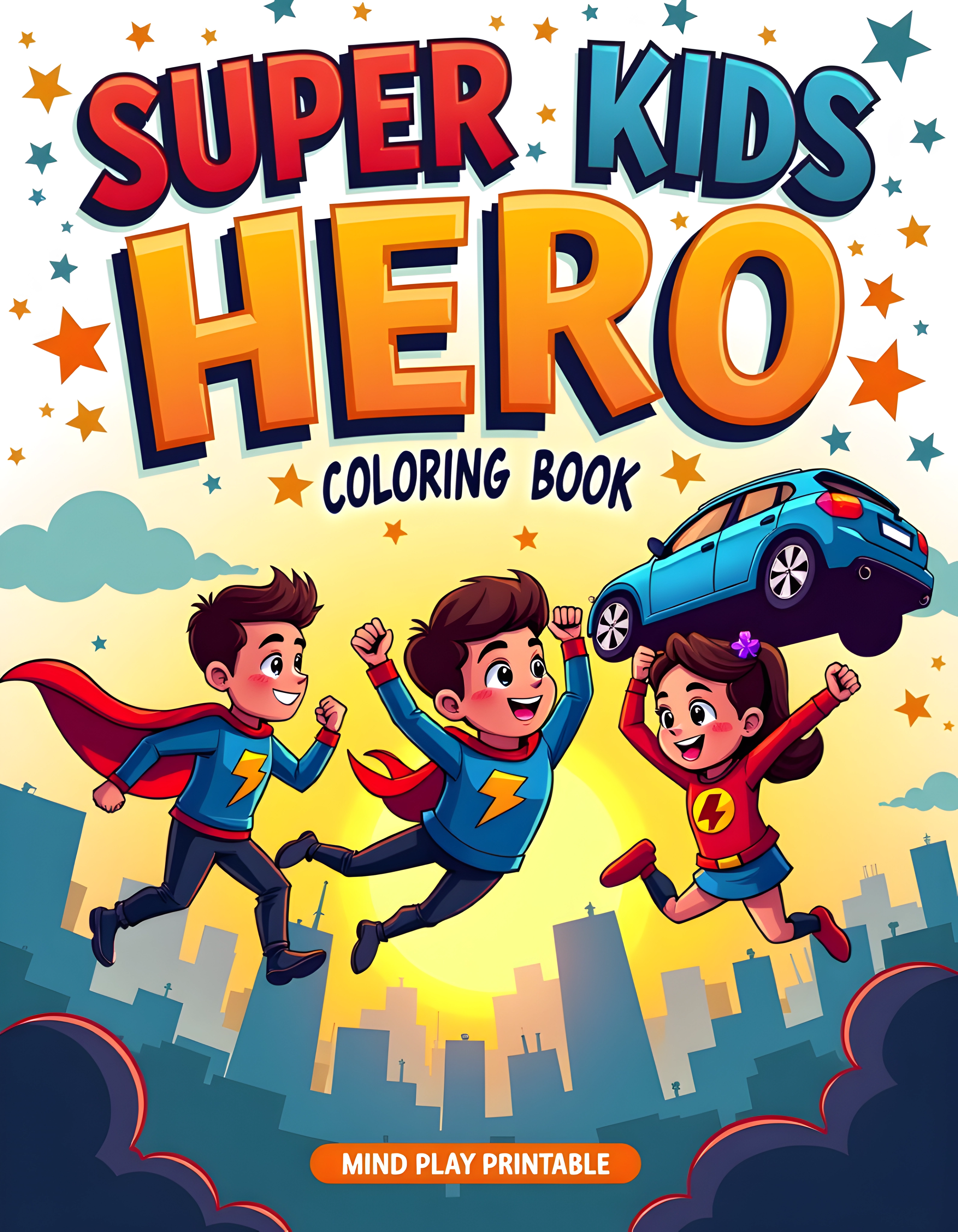 Super Kids Hero Coloring Book