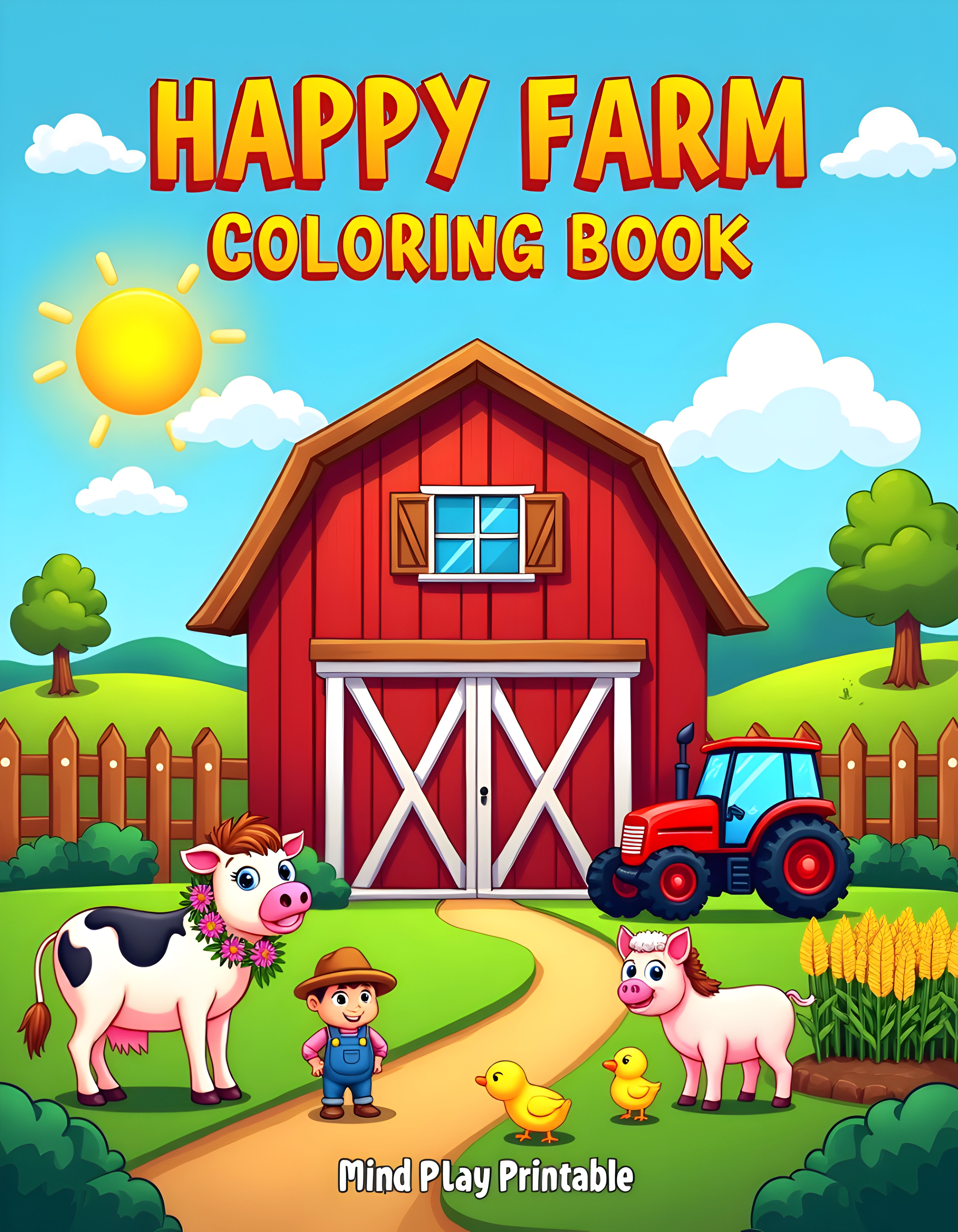 Happy Farm Coloring Book