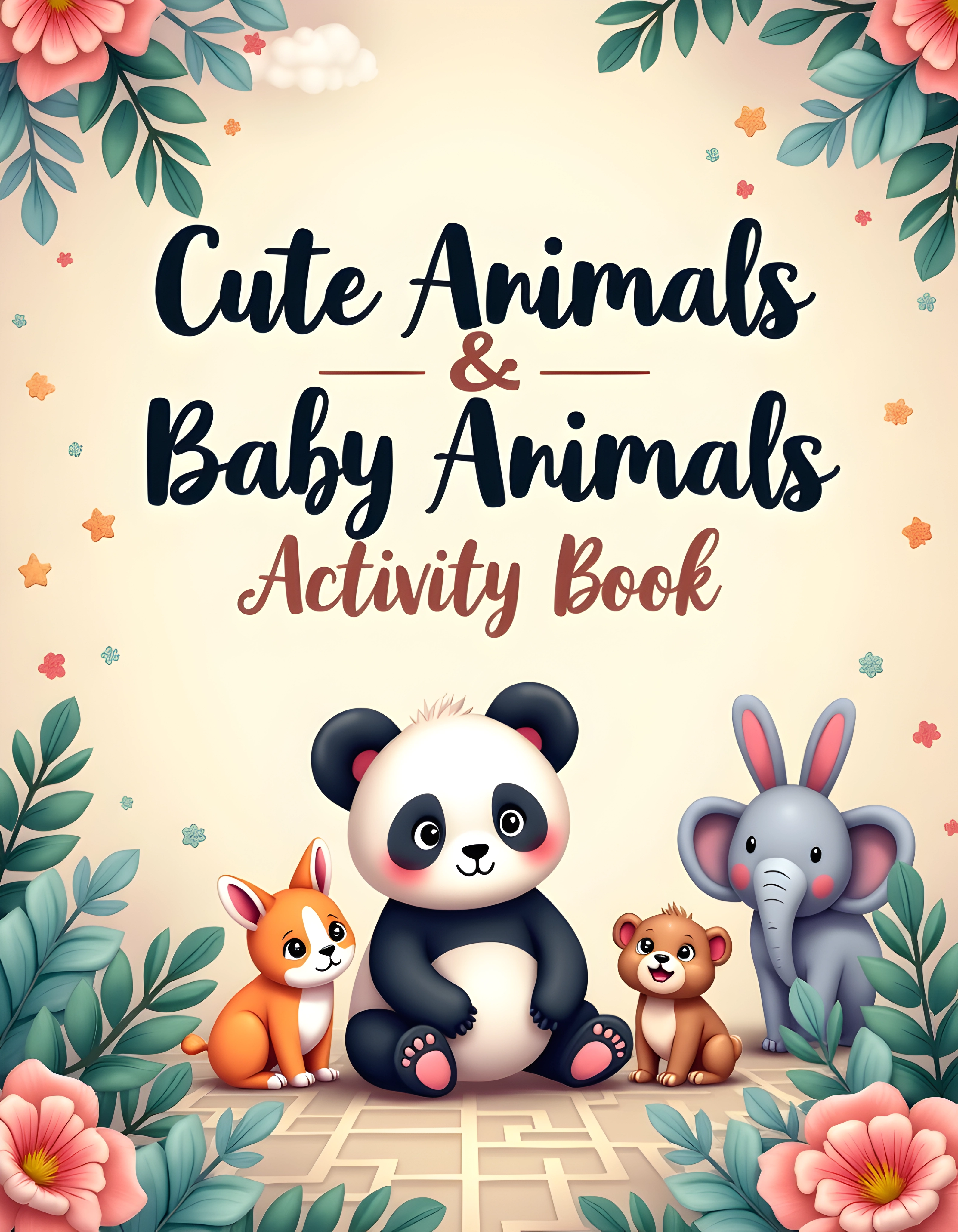 Cute Animals & Baby Animals Activity Book