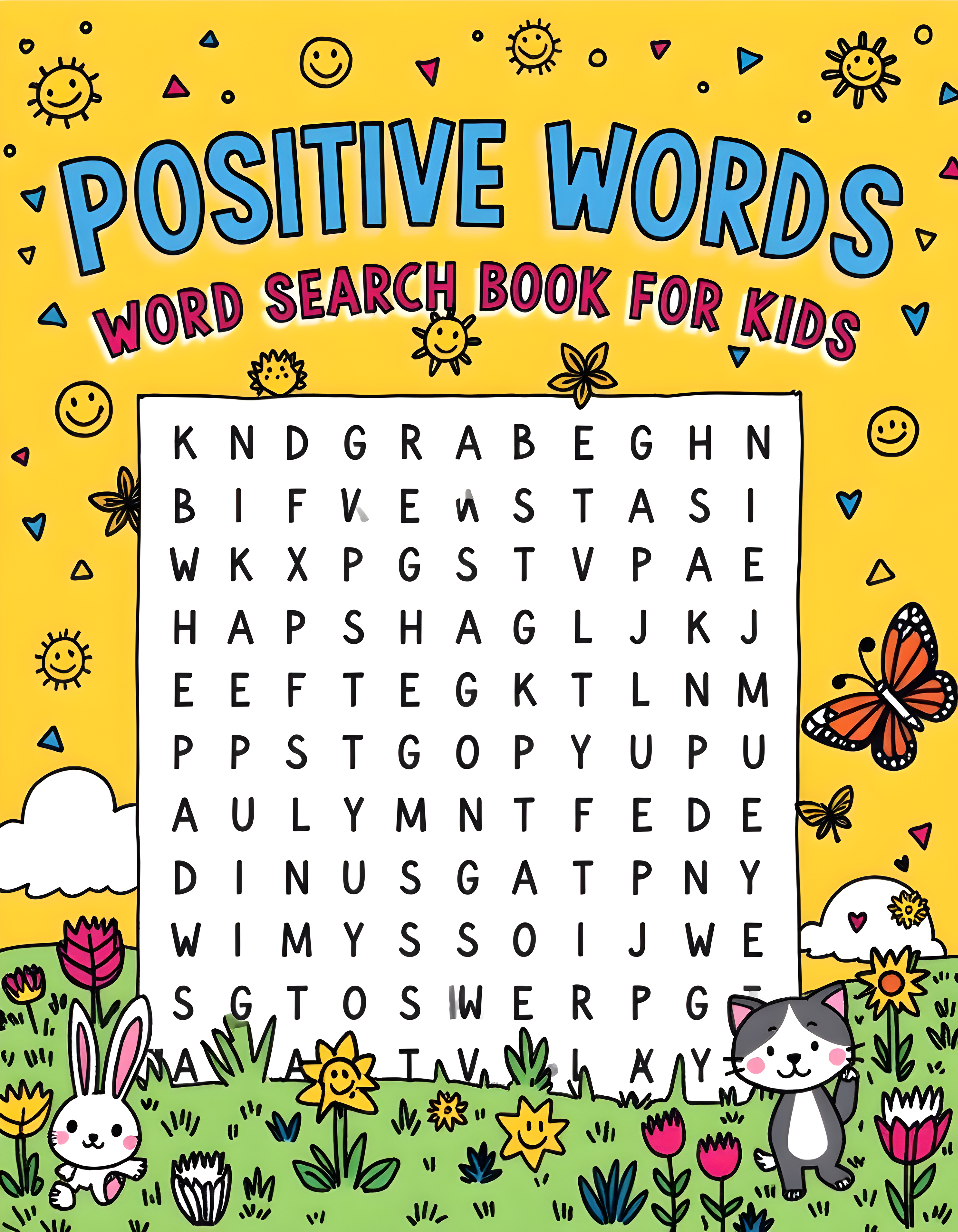 Positive Words Word Search Book for Kids