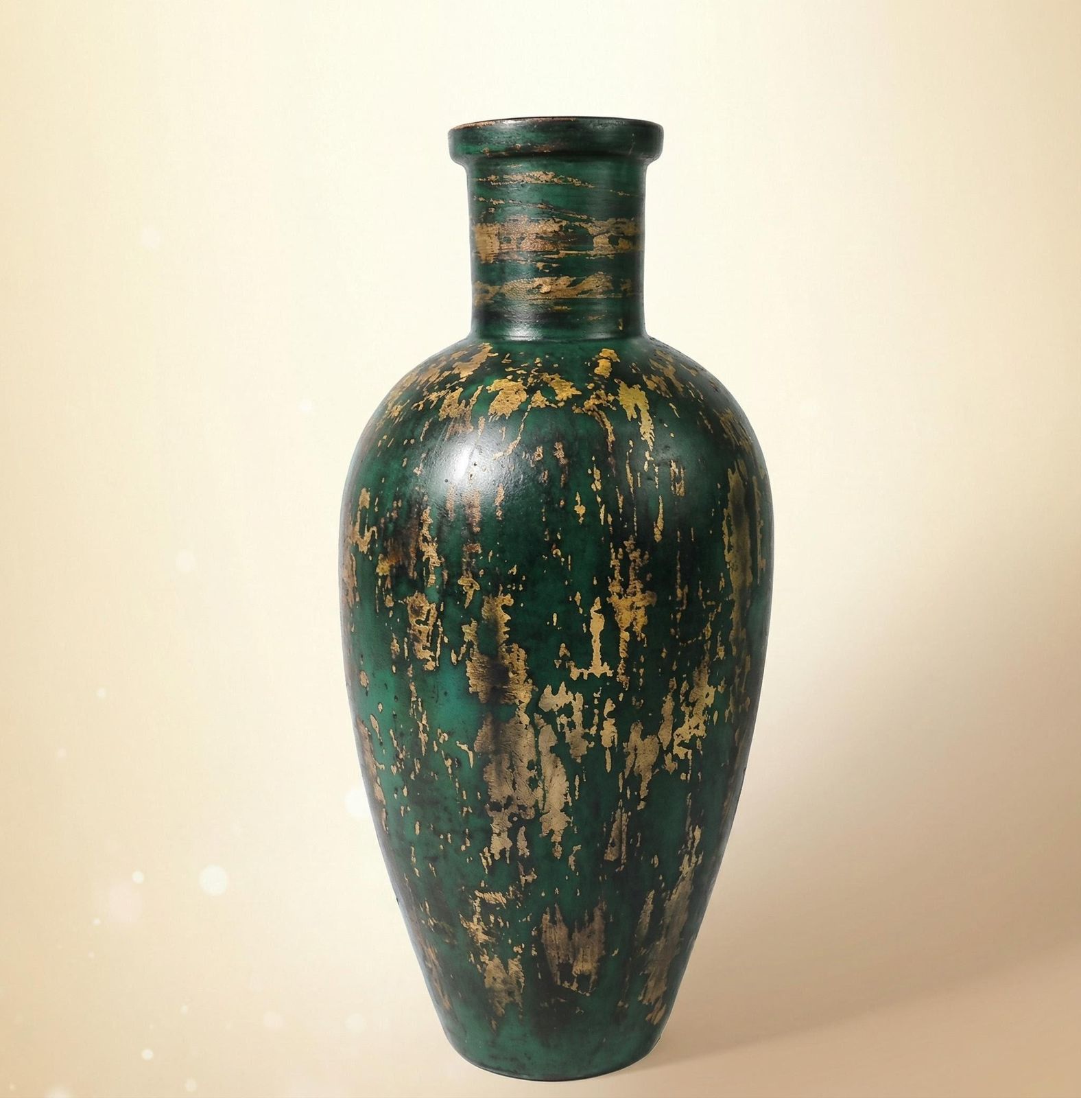 Rustic Green Decorative Vase 