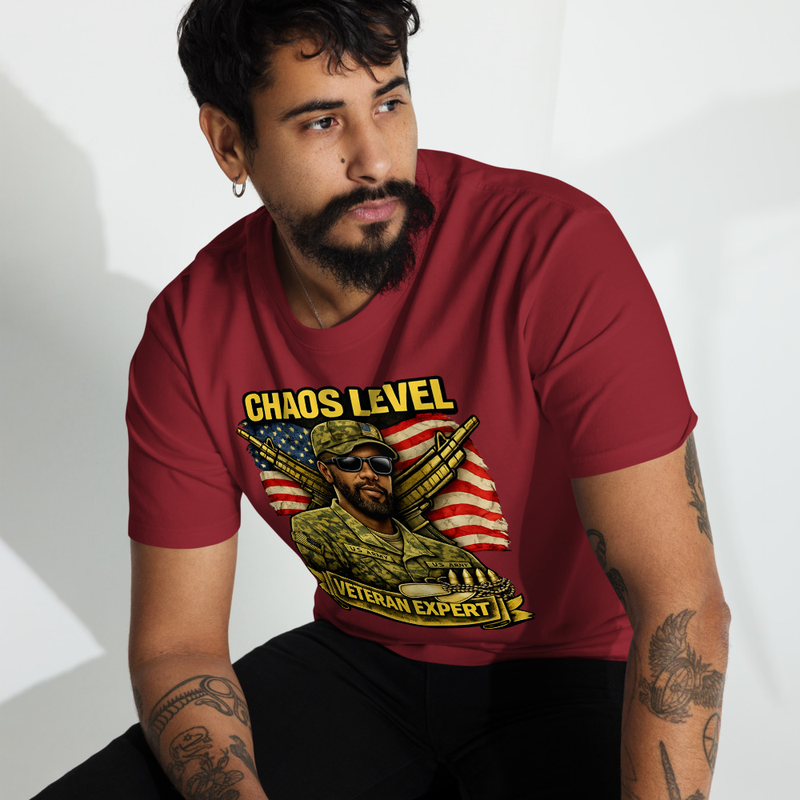 Chaos Level Veteran Expert T-Shirt | Military Shirt | Veteran Gift
