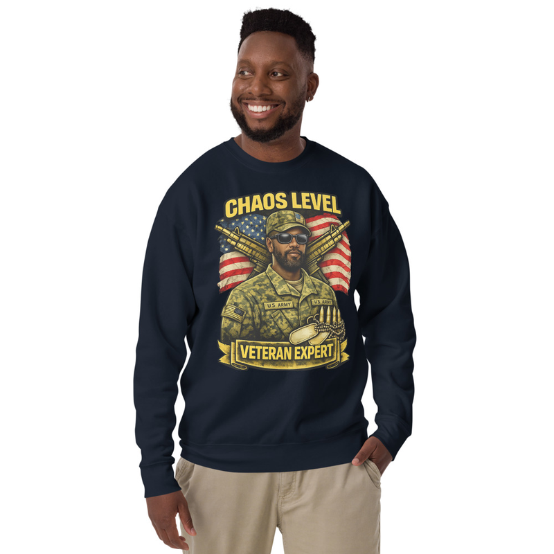 Chaos Level Expert Veteran Shirt | Military Humor Tee | Gift for Army Lovers
