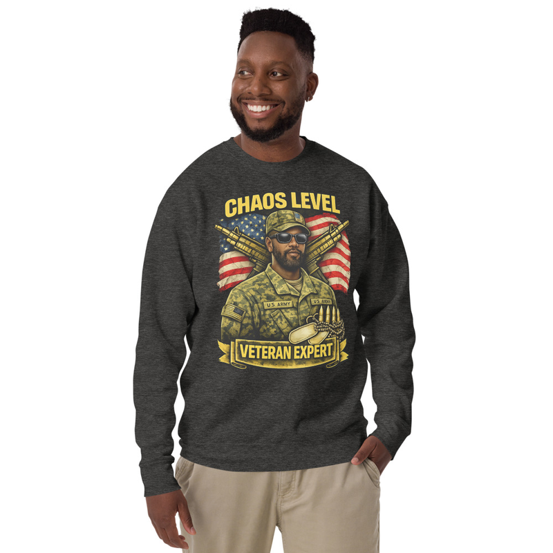 Chaos Level Expert Veteran Shirt | Military Humor Tee | Gift for Army Lovers