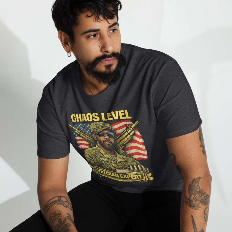 Chaos Level Veteran Expert T-Shirt | Military Shirt | Veteran Gift