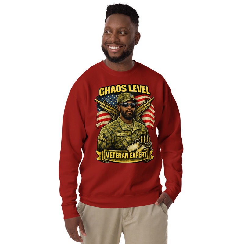 Chaos Level Expert Veteran Shirt | Military Humor Tee | Gift for Army Lovers