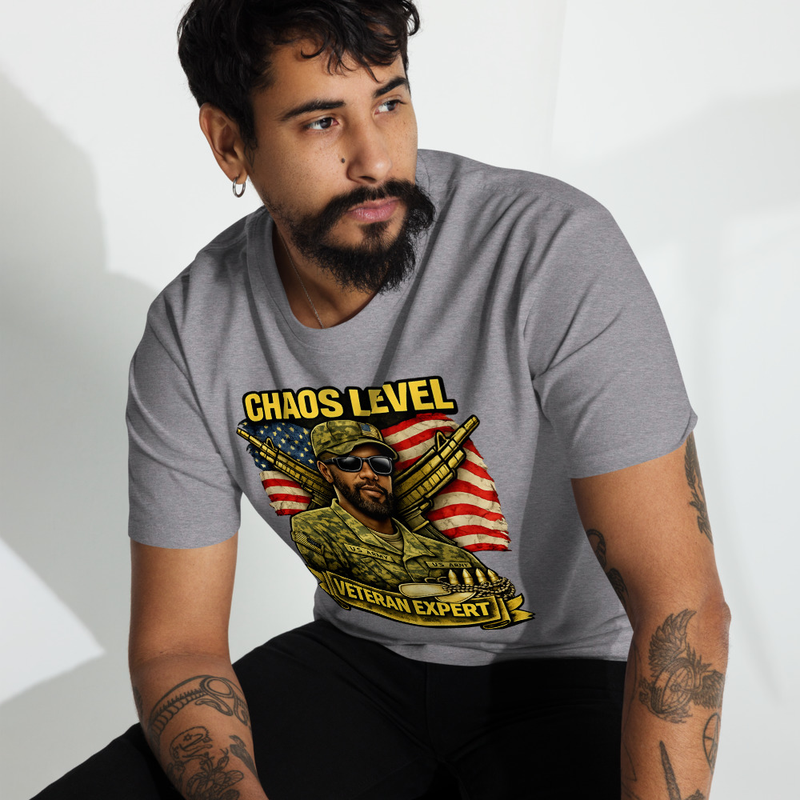 Chaos Level Veteran Expert T-Shirt | Military Shirt | Veteran Gift