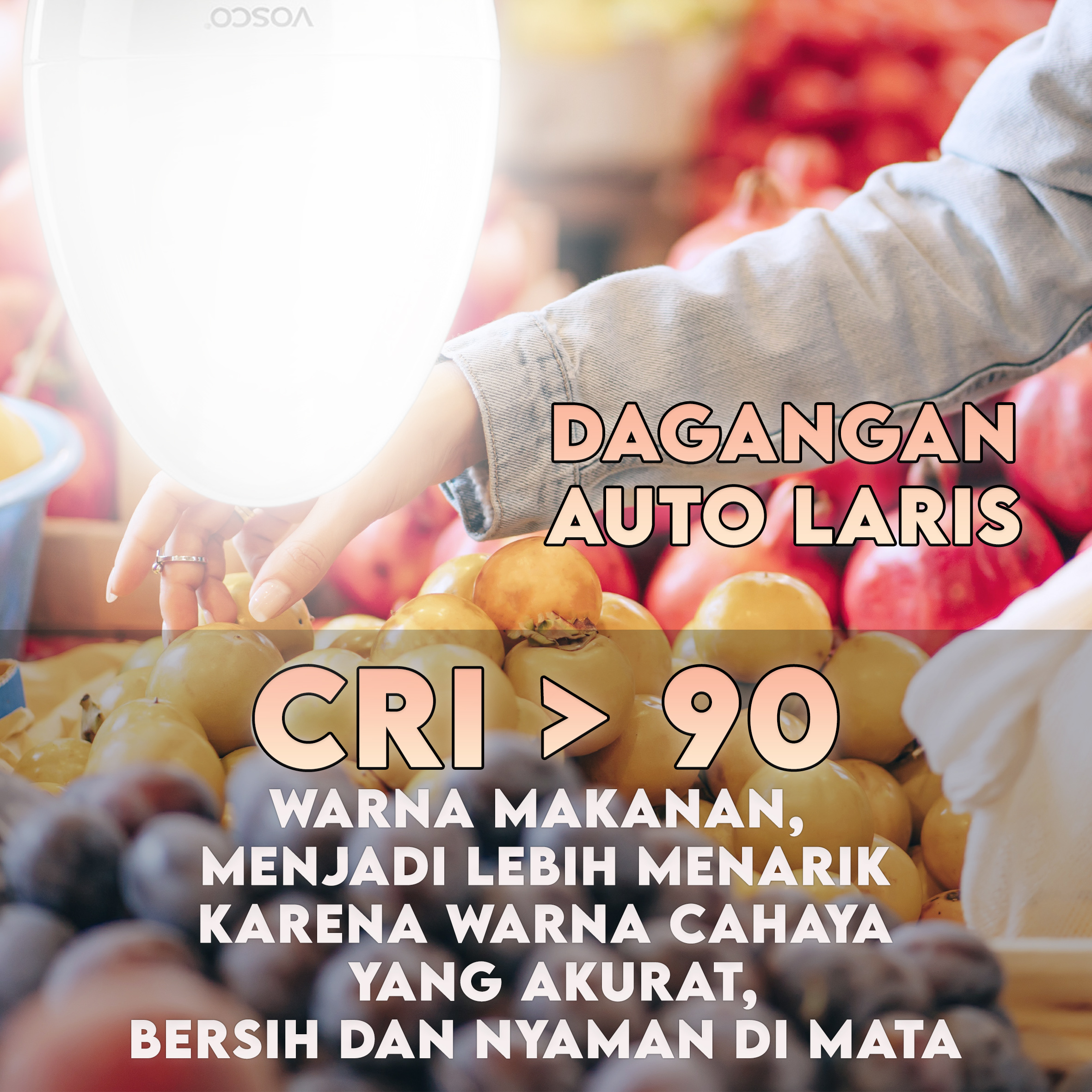 LAMPU LED 40-100 WATT LAMPU JALAN HEMAT ENERGI E27 DAN E 40, SUPER TERANG! LAMPU VOSCO DENGAN SNI DAN GARANSI SETAHUN BONUS FITTING E40 MODEL MERCURY