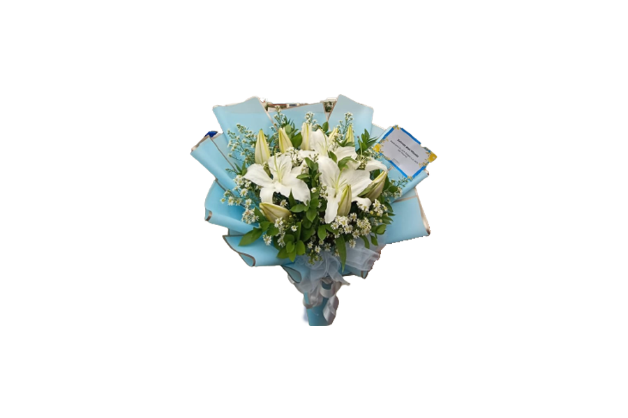 Bouquet Lily Putih Elegan