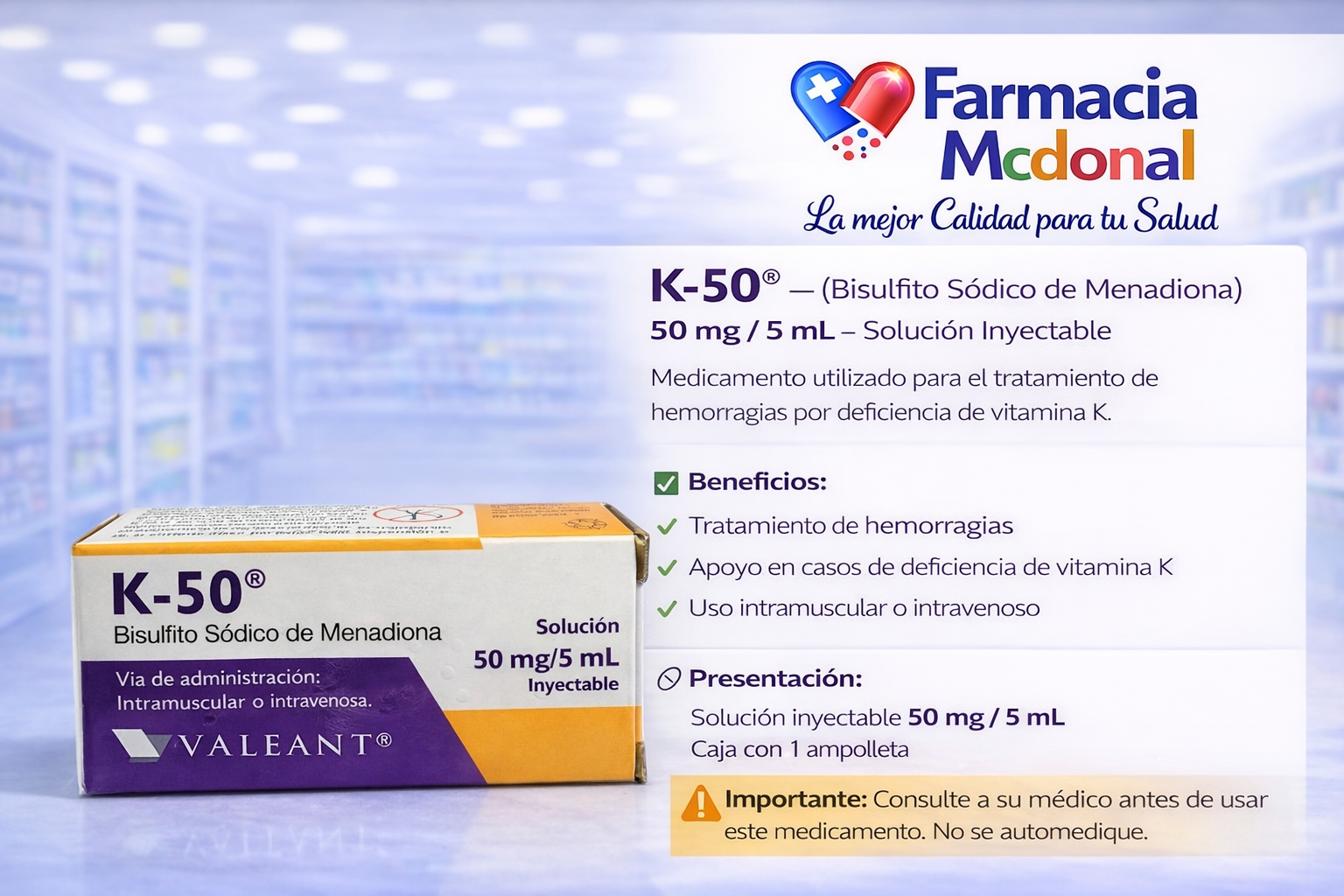 K-50 Solución Inyectable 50 mg/5 mL