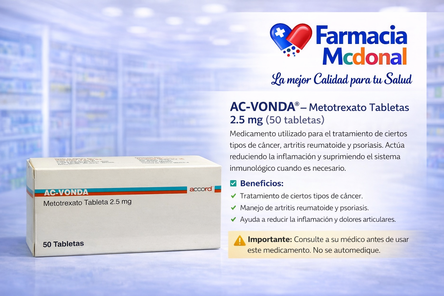 AC-VONDA Tabletas 2.5 mg