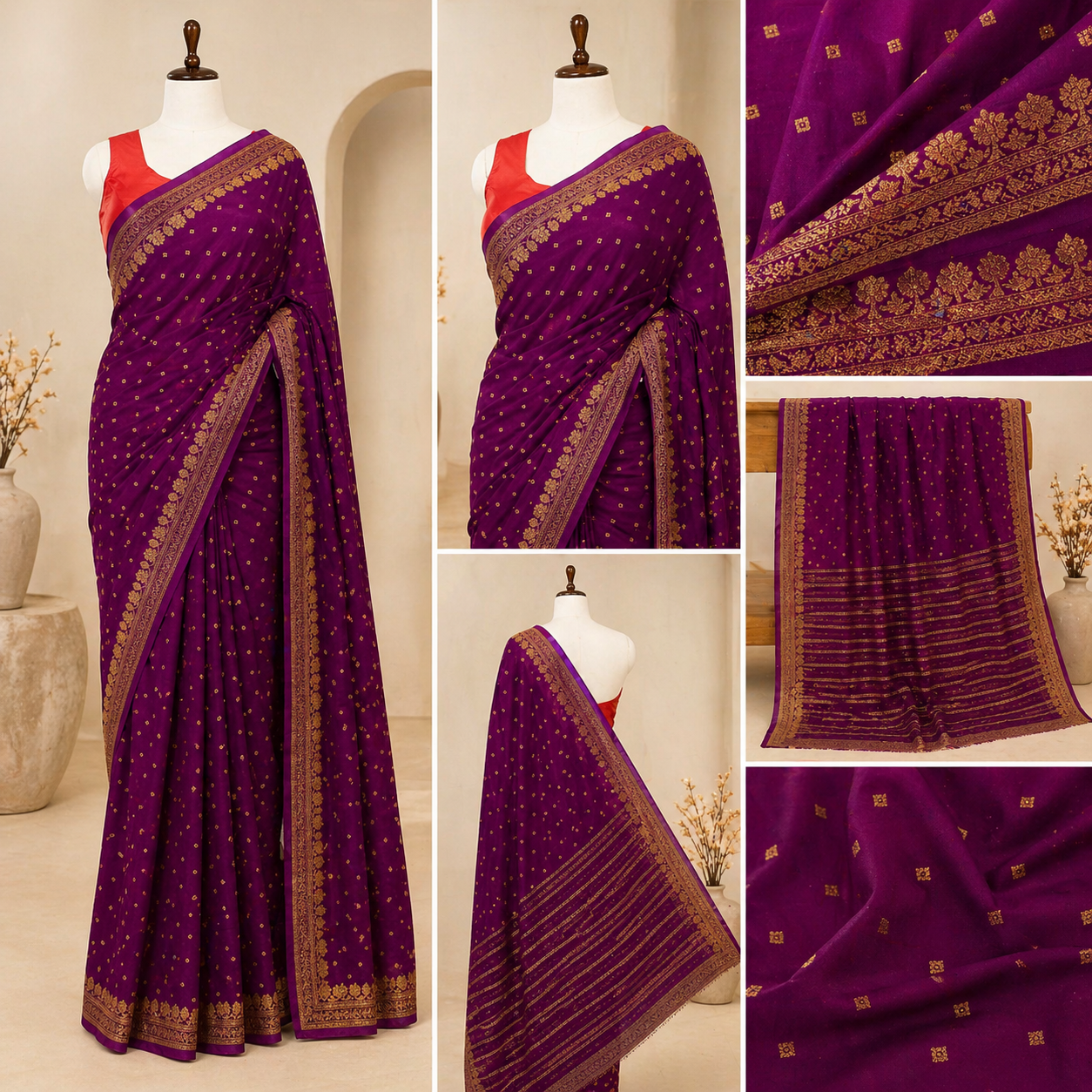 Purple Designer Saree