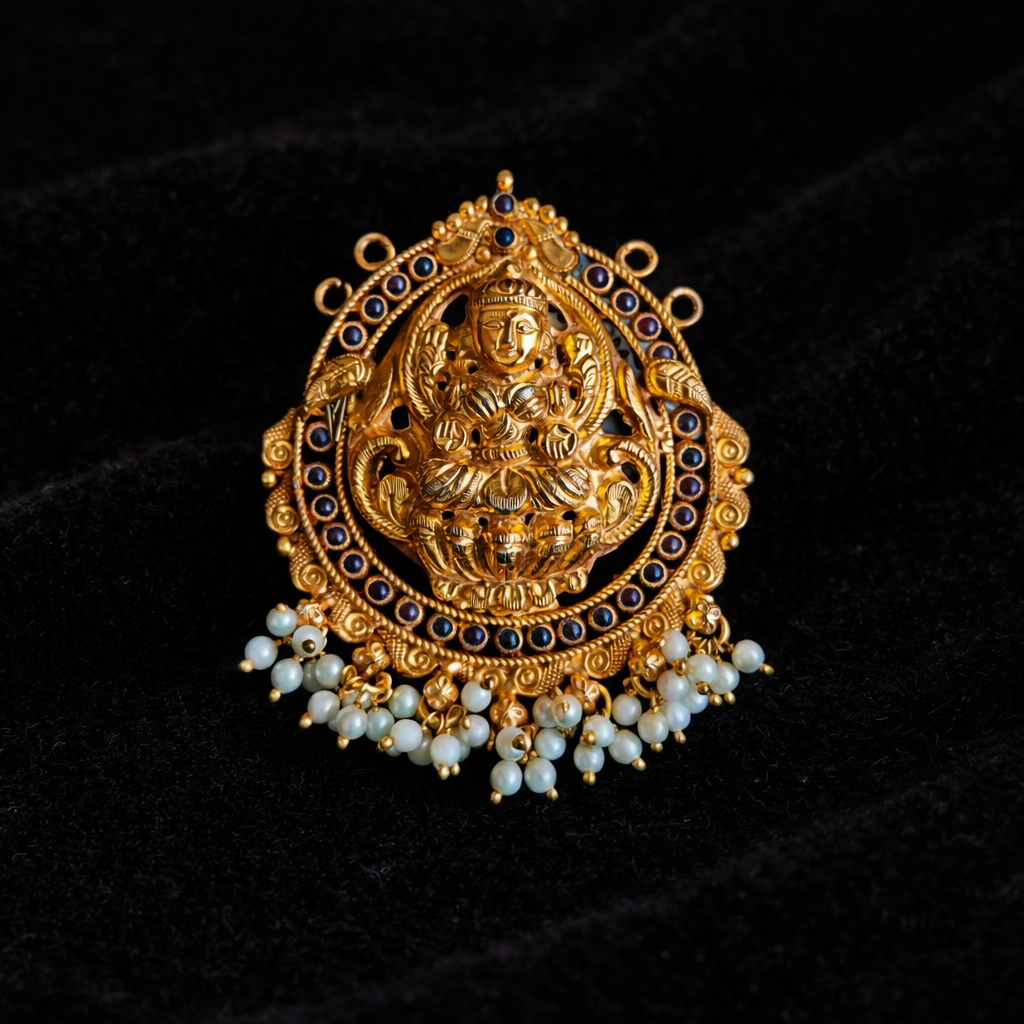 Traditional Temple Gold Pendant
