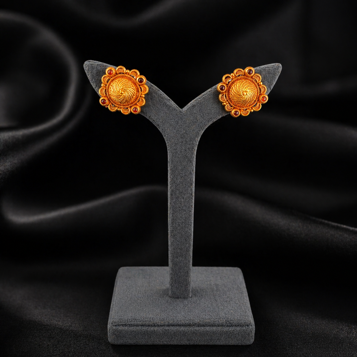Traditional Gold-Tone Stud Earrings