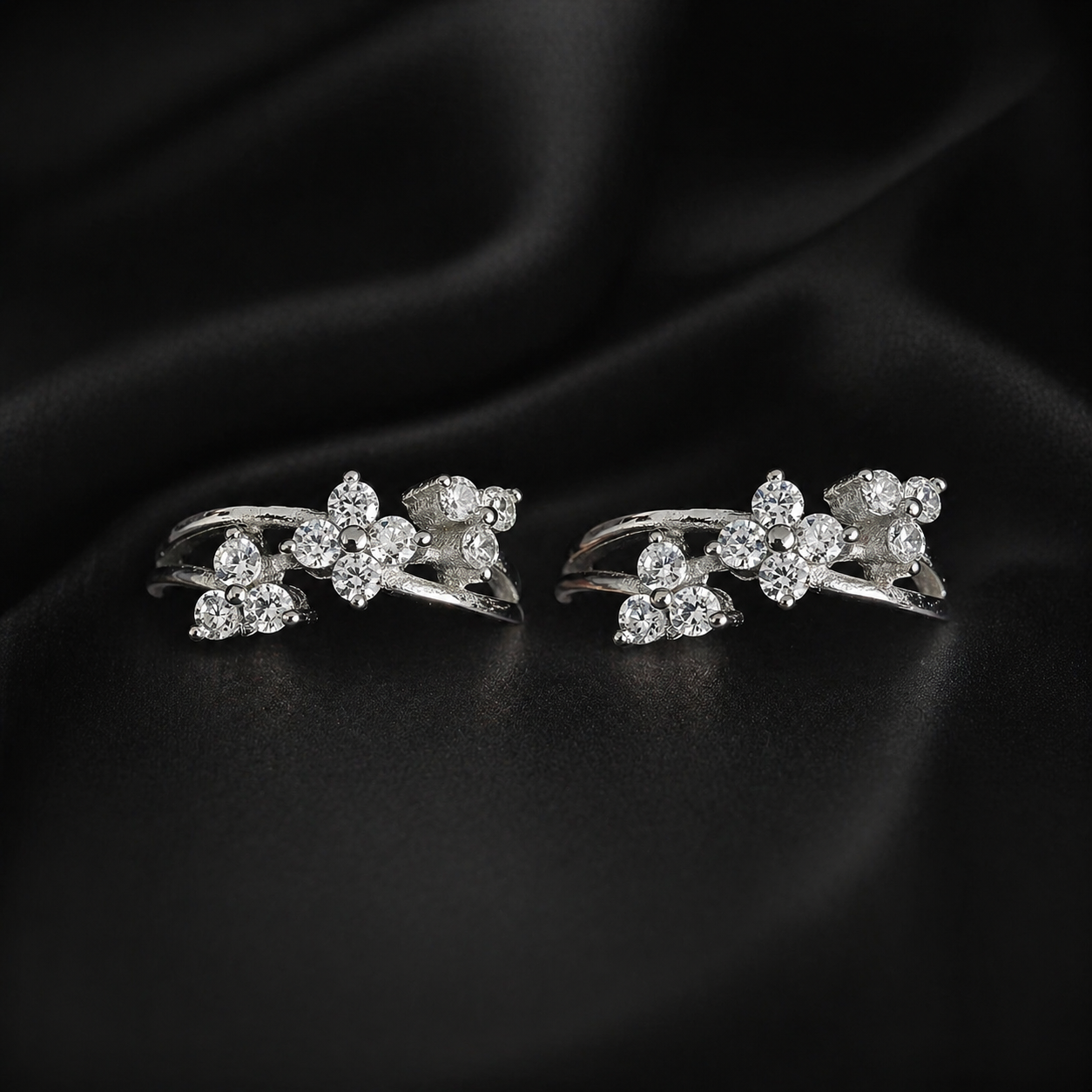 Floral Crystal Earrings