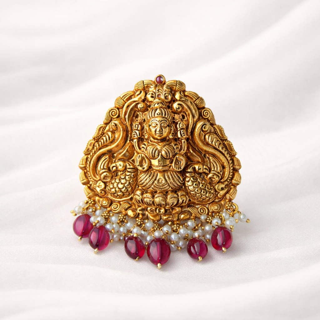 Temple Goddess Gold Pendant
