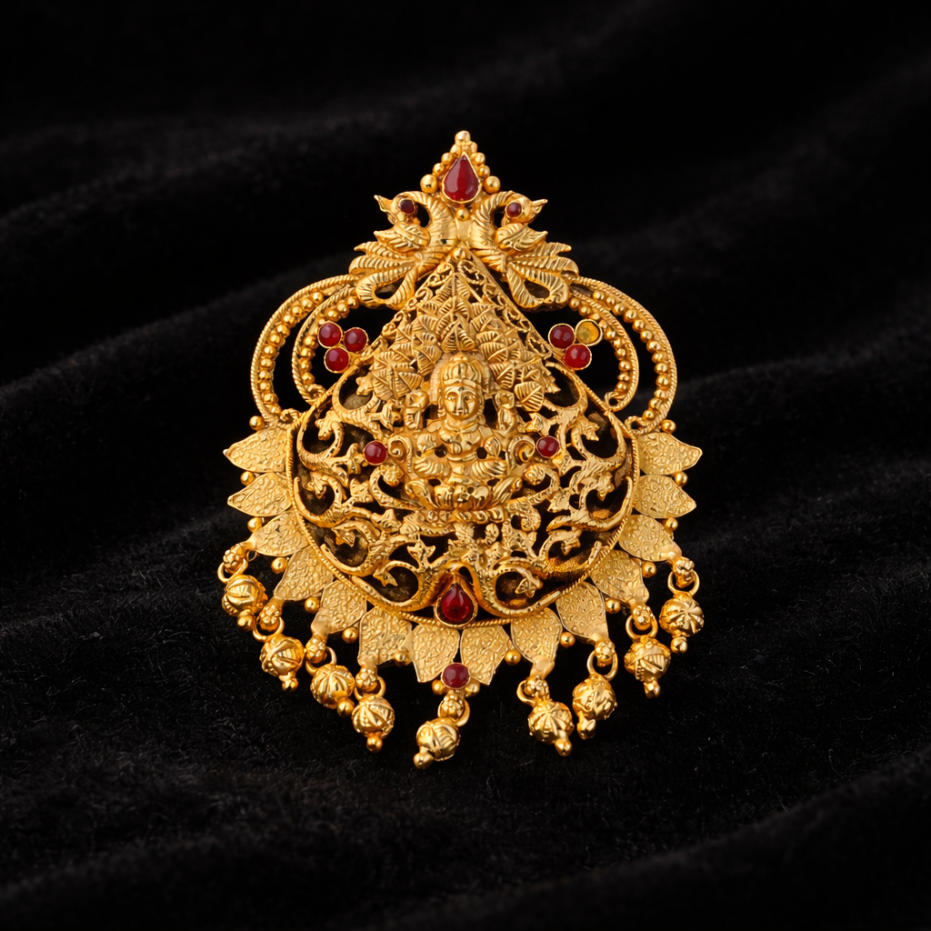Traditional Gold Temple Pendant
