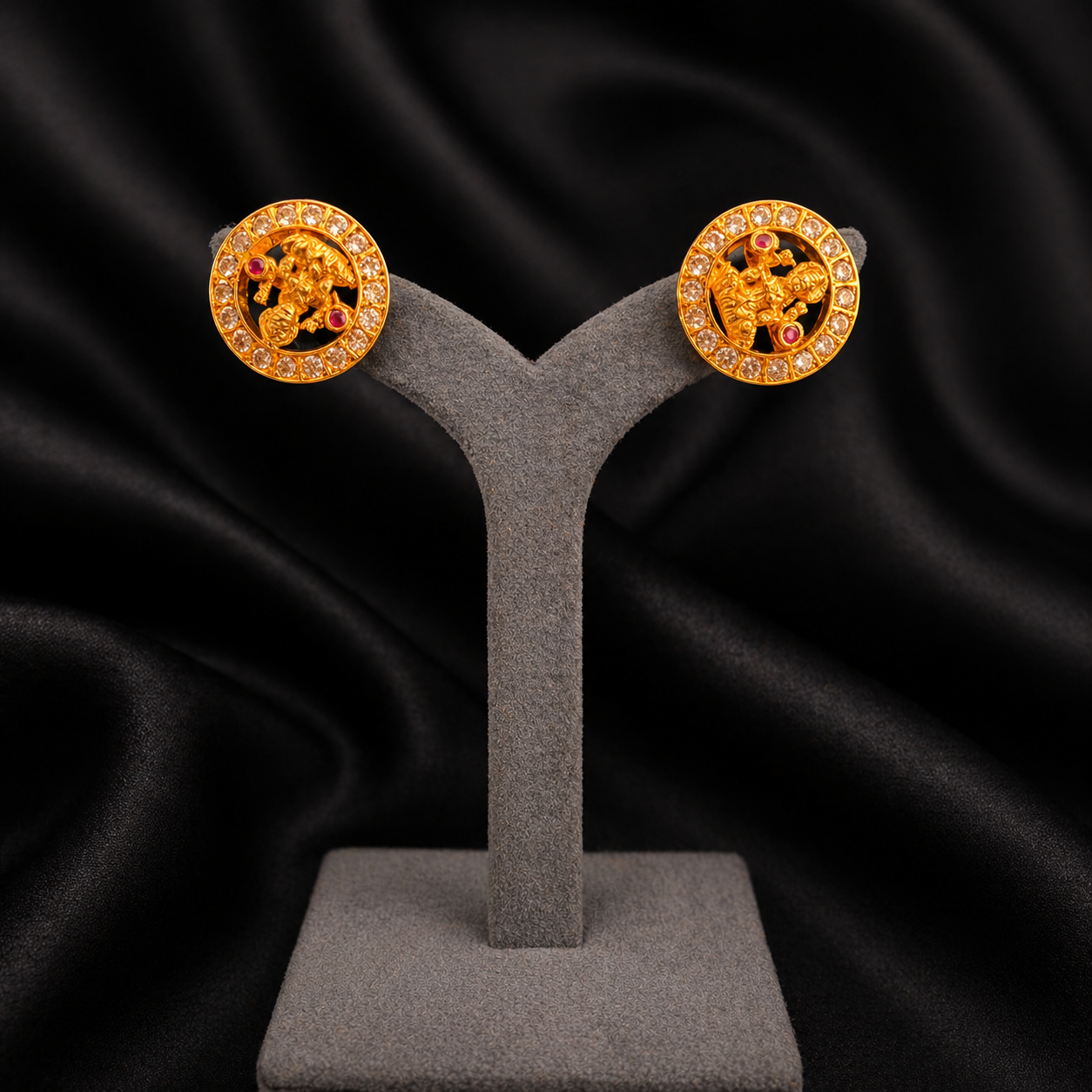 Royal Gold Stud Earrings