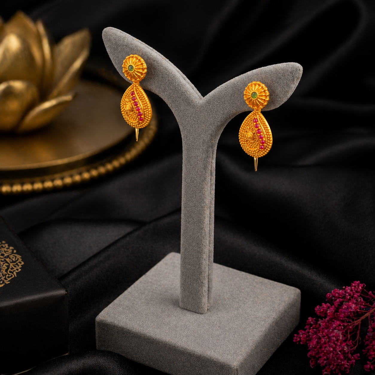 Traditional Gold Drop Earrings