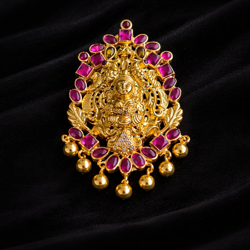 Traditional Temple Gold Pendant