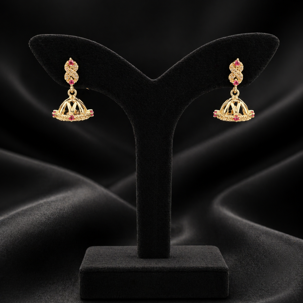 Gold Plated Designer Jhumkas