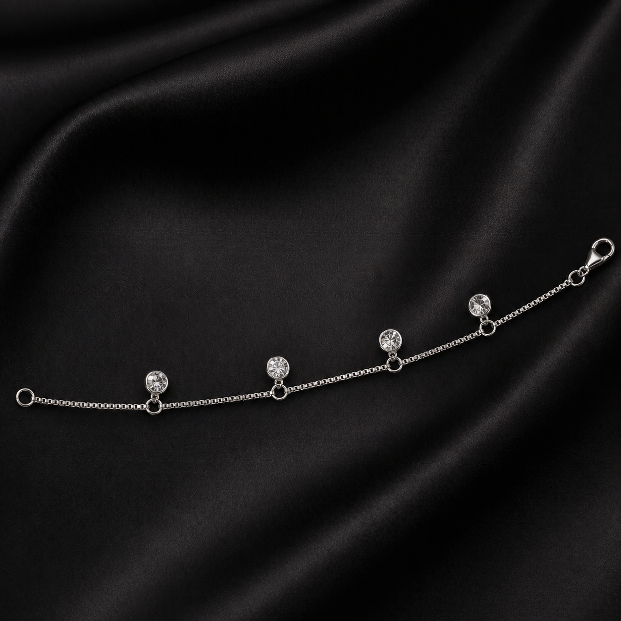 Elegant Silver Charm Bracelet