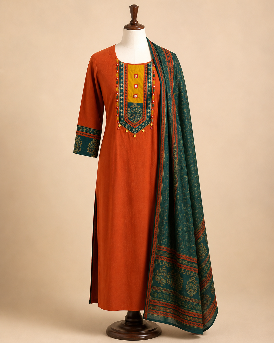 Ethnic Orange Kurta Set