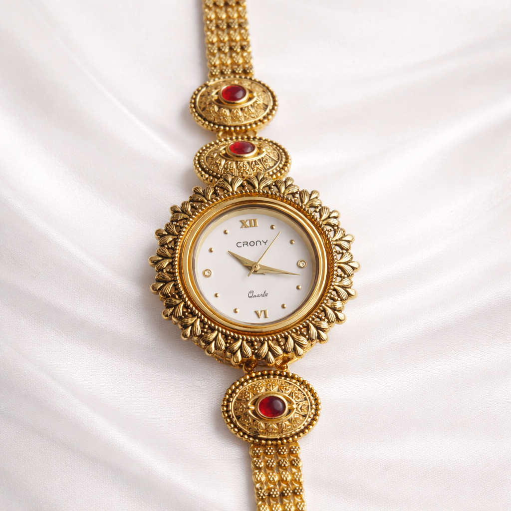 Crony Gold-Plated Designer Watch