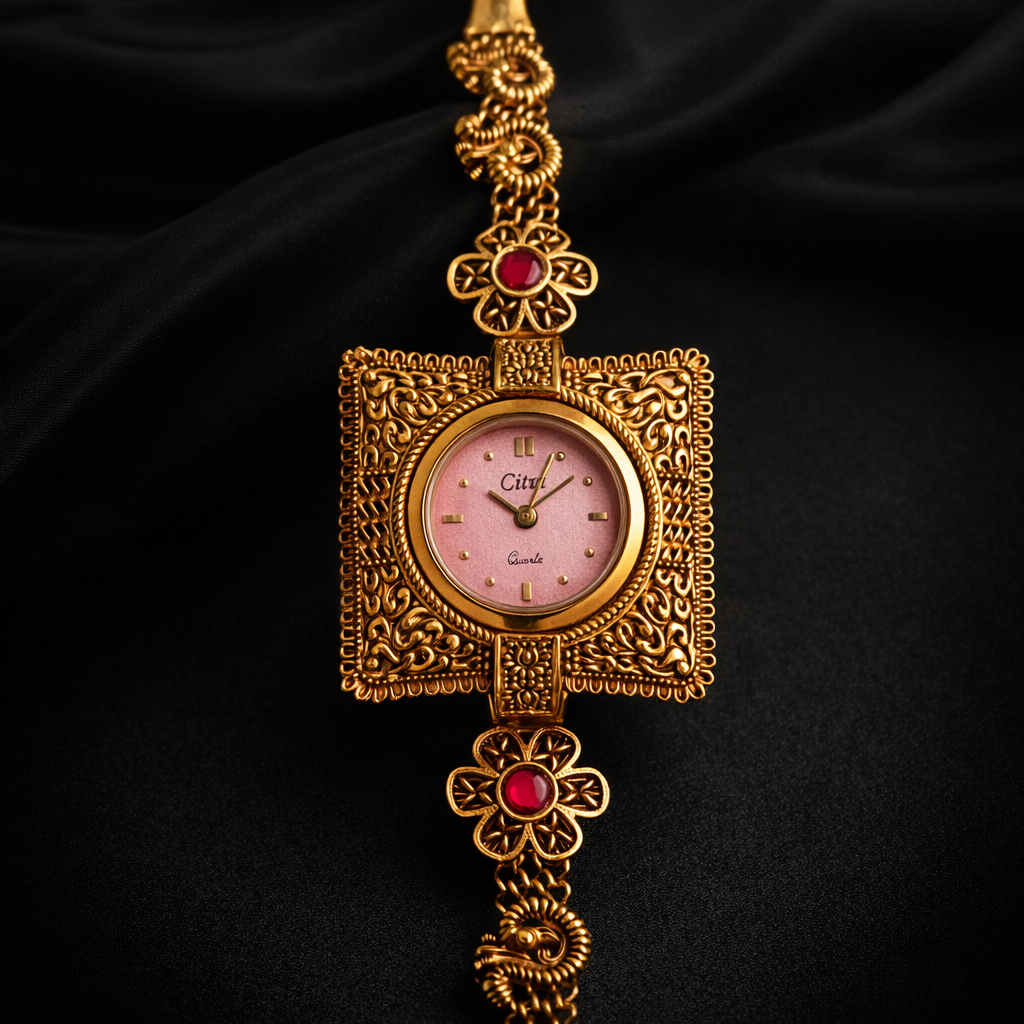 Gold-Plated Designer Watch