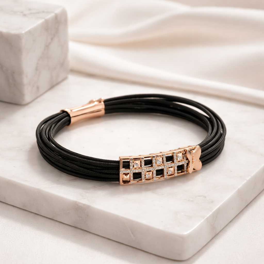 Elegant Black Cord Bracelet