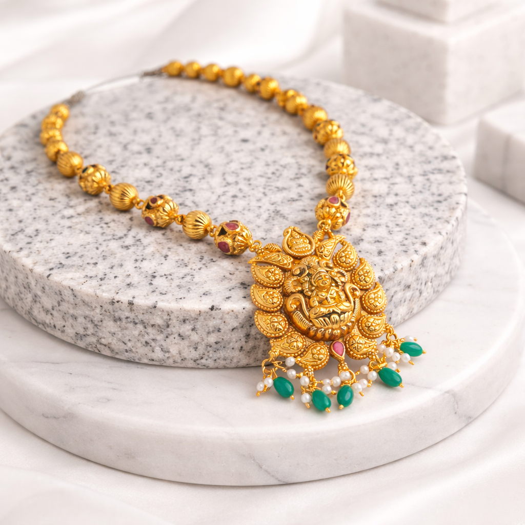Antique Gold Temple Necklace