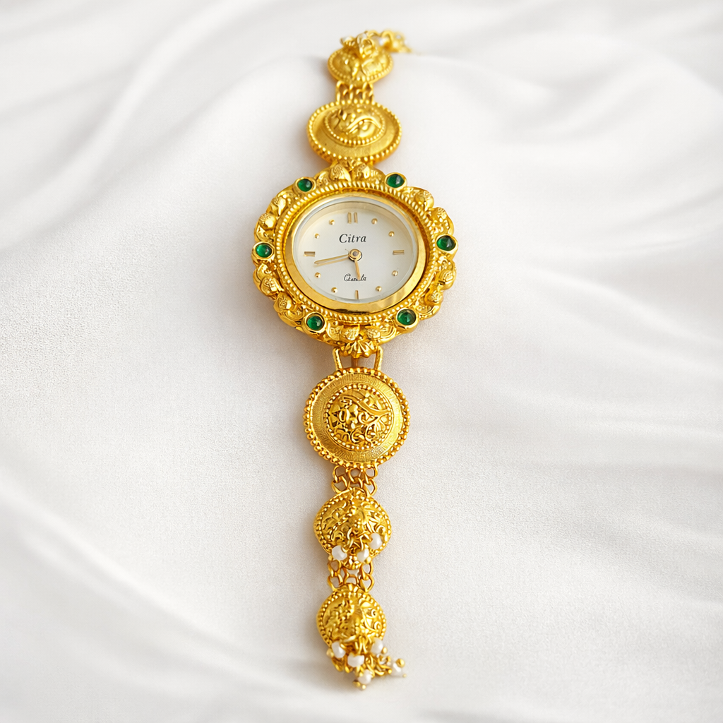 Traditional Gold-Plated Women's Watch