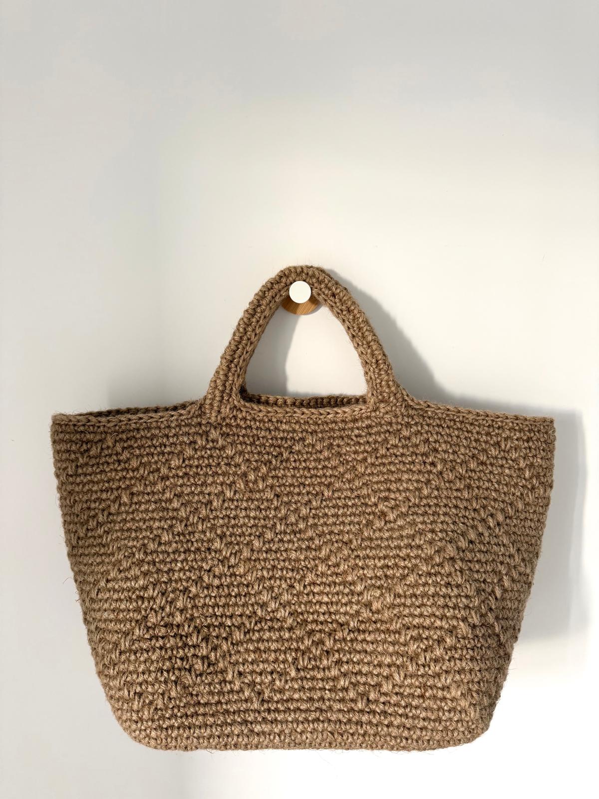 Sac Cabas Jute Damier
