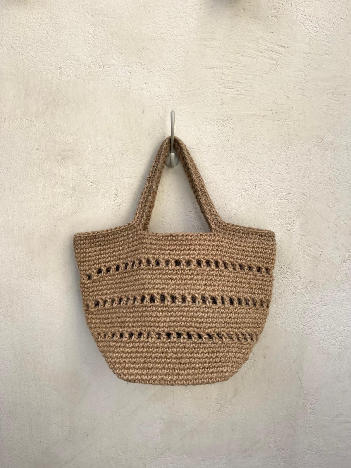 Sac Cabas Jute Broderie Perse