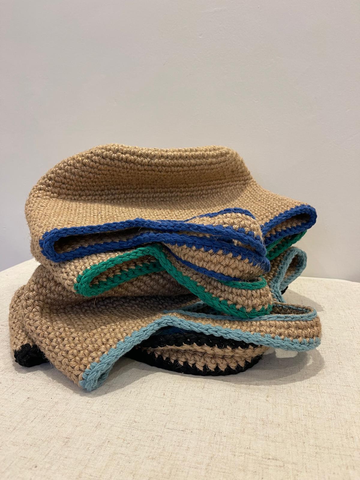 Sac Cabas Jute Bleu Ciel