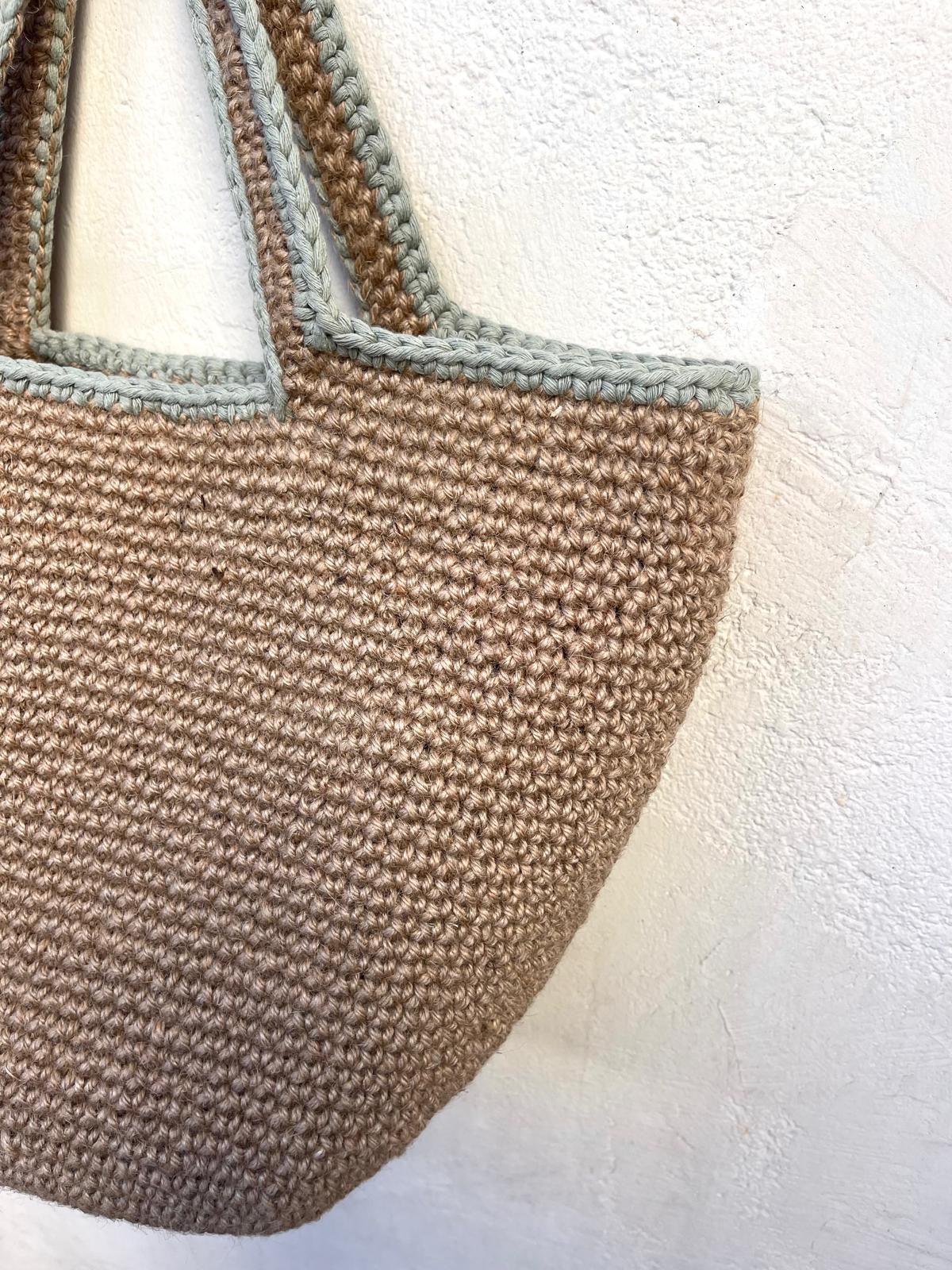 Sac Cabas Jute Vert Sauge