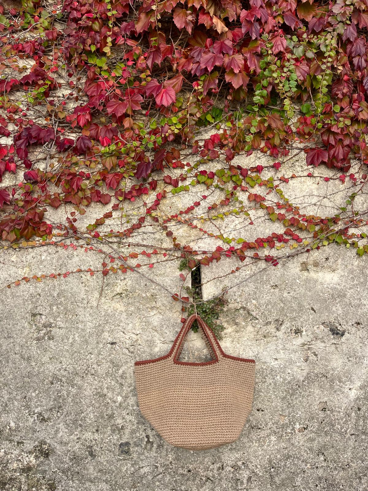 Sac cabas jute Rouge Brique