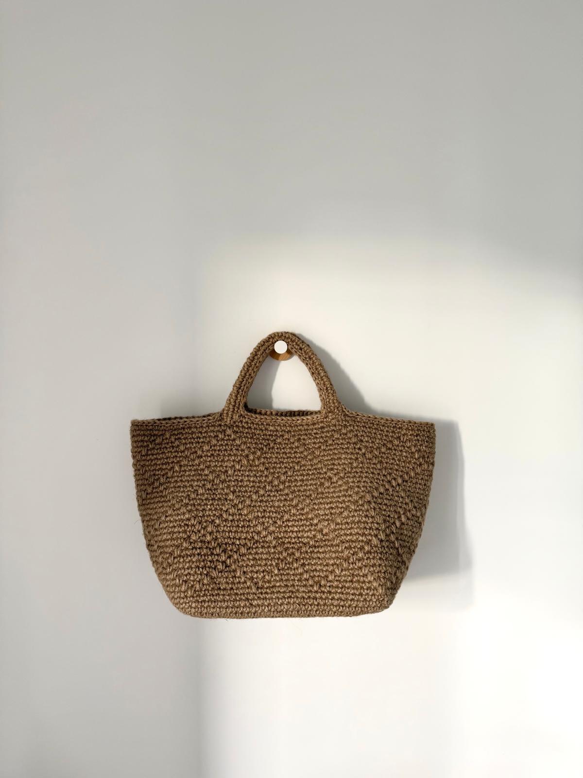 Sac Cabas Jute Damier