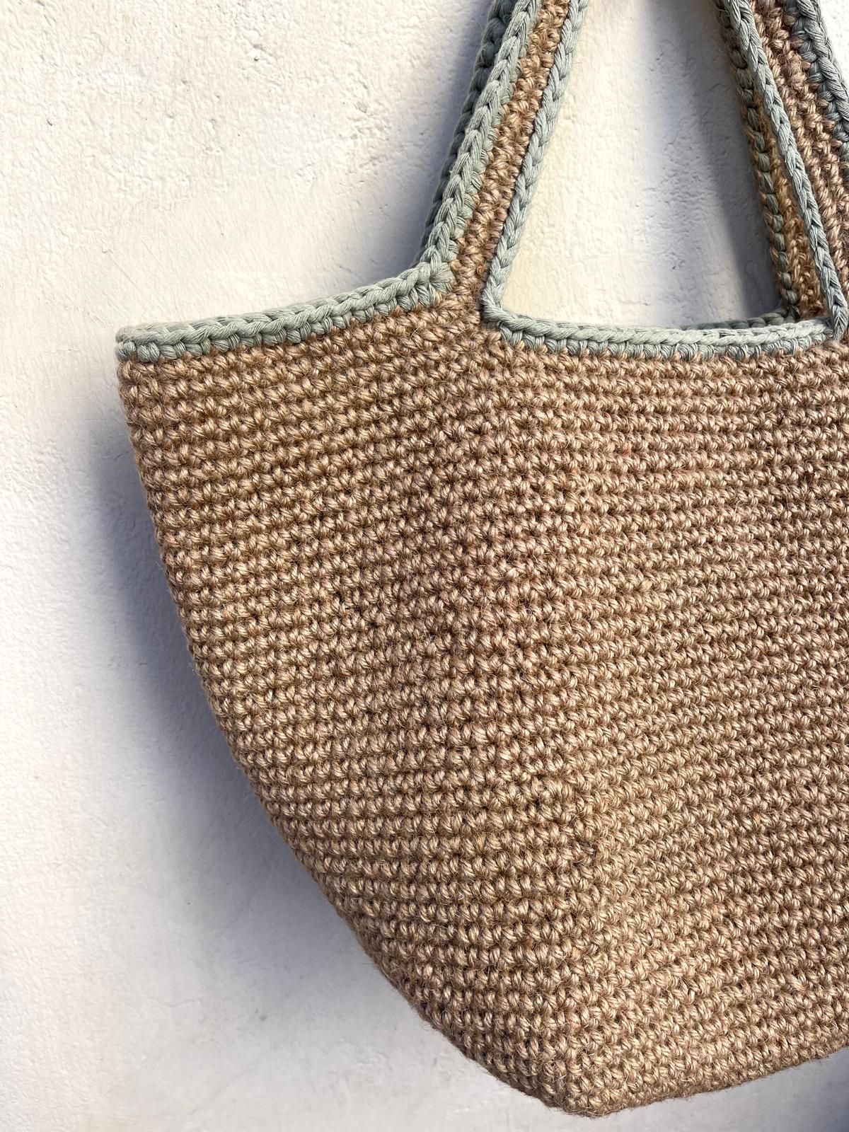 Sac Cabas Jute Vert Sauge