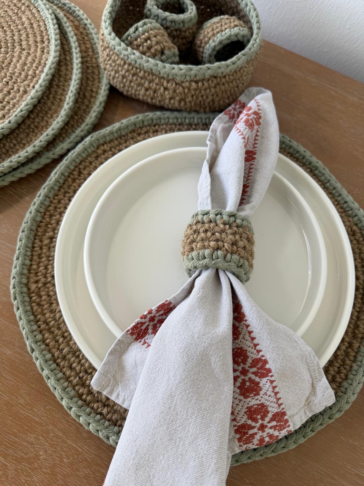 Set de table Jute Vert Sauge