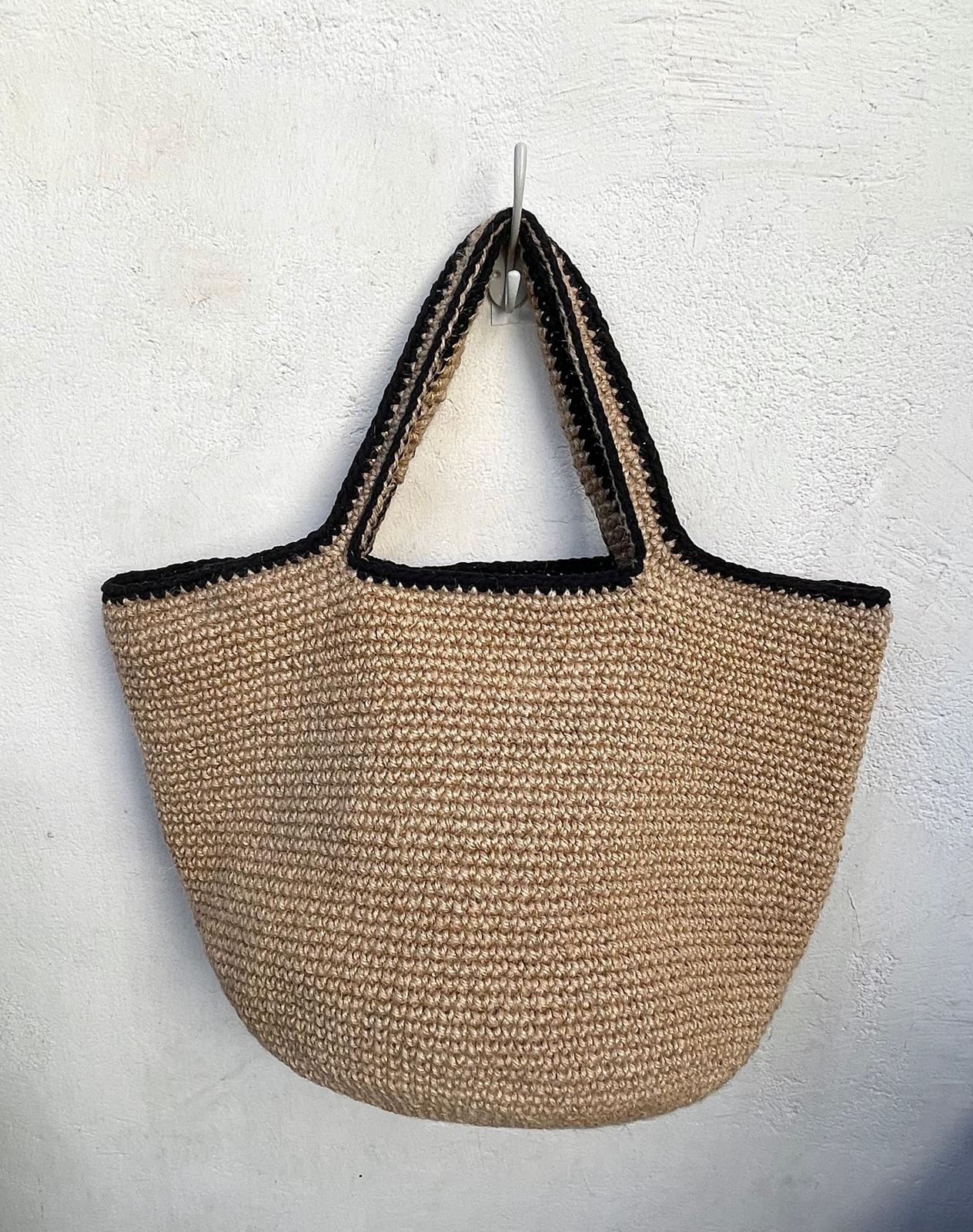 Sac Cabas Jute Noir
