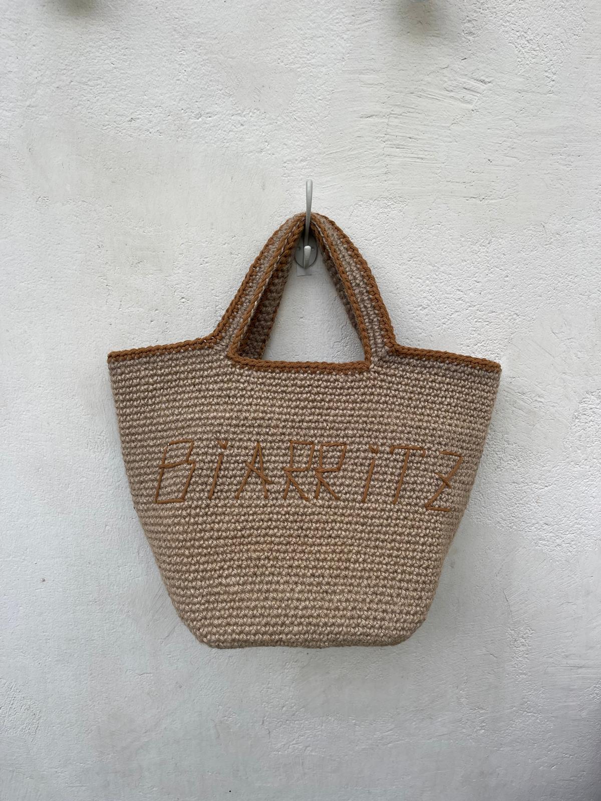 Sac Cabas Jute Marron Biarritz