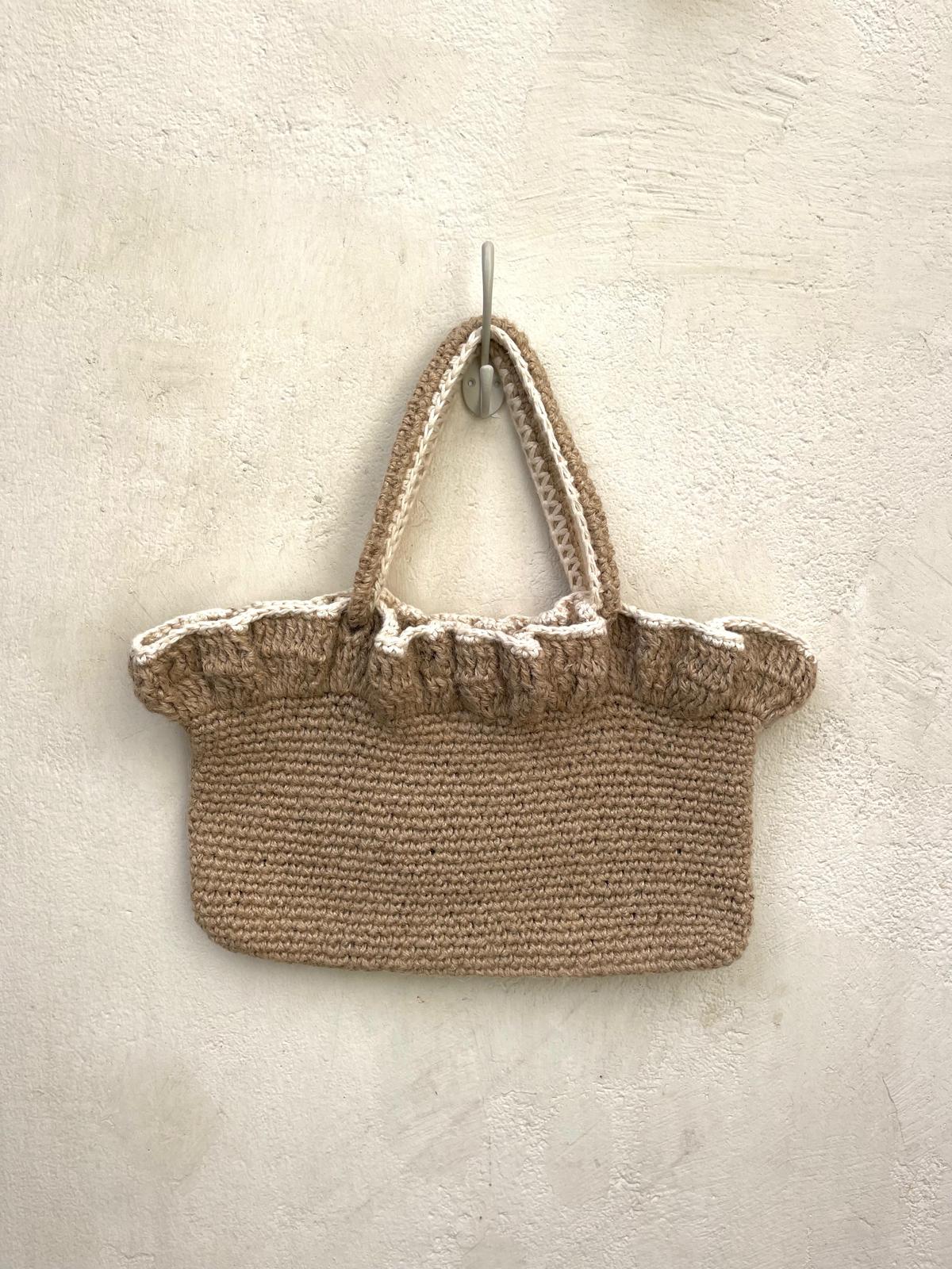 Sac Jute Pécheur Volant Crème