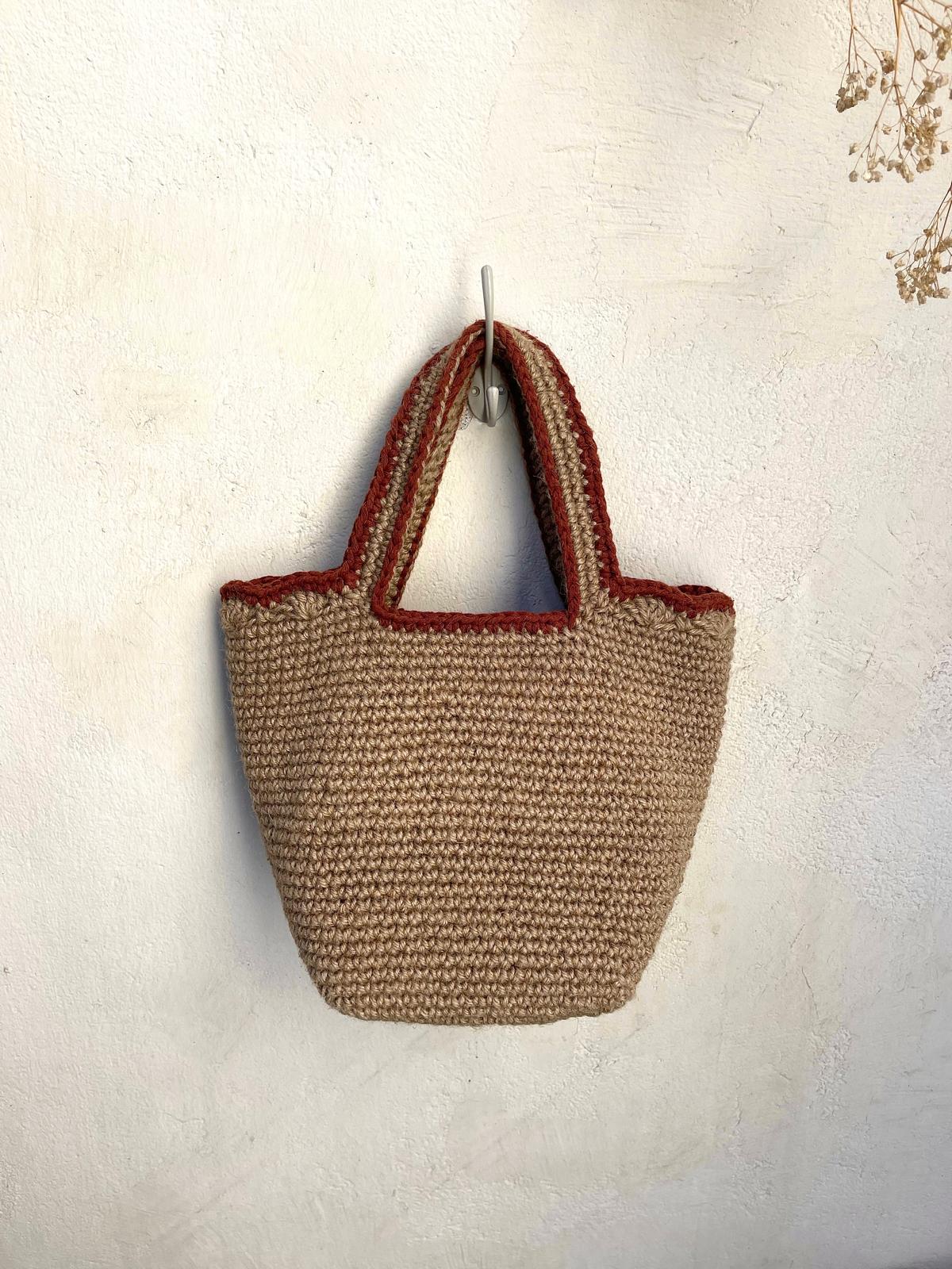 Sac Cabas Jute Bordeaux